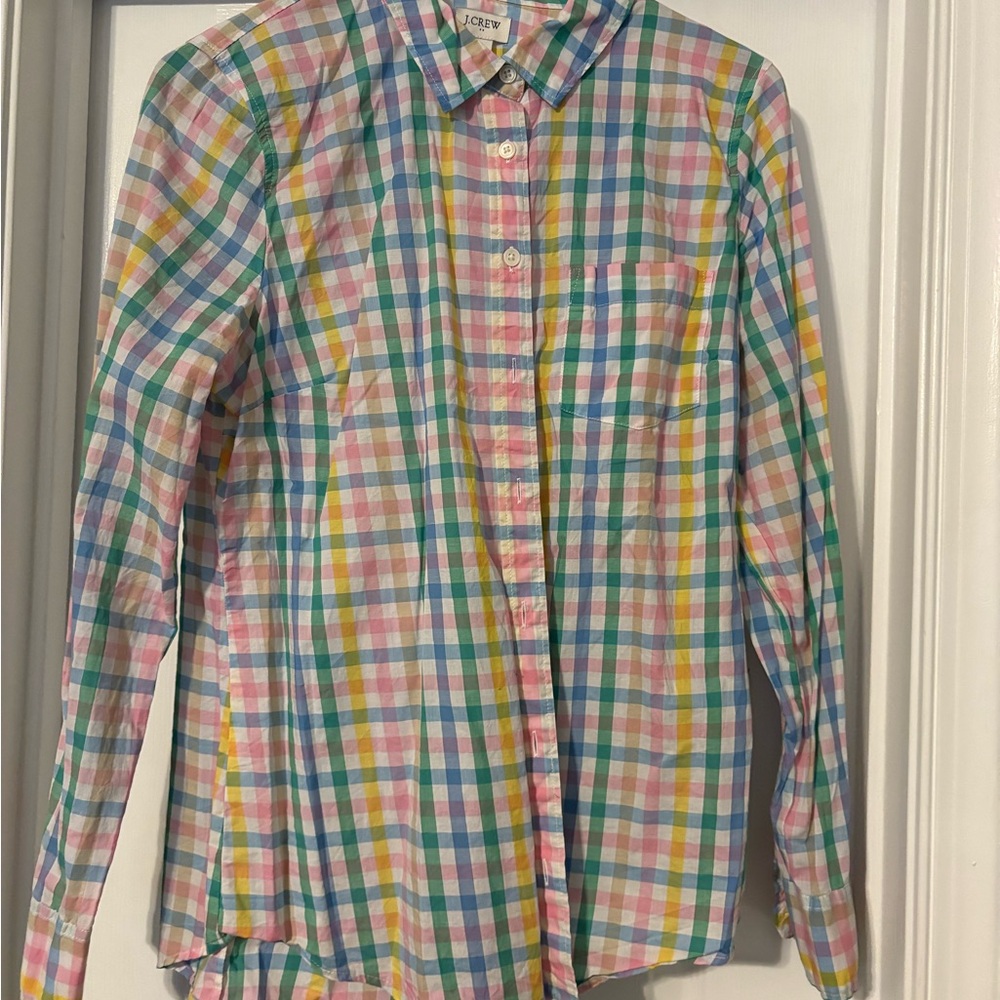 J. Crew Multicolor Plaid Button Down Shirt
